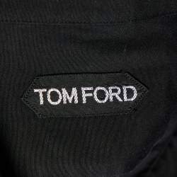 Tom Ford Black Cotton Button Front Shirt L