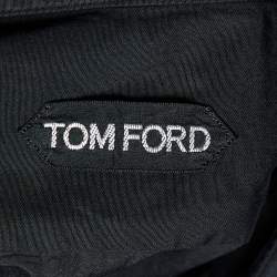Pre Owned Tom Ford Black Cotton Button Front Shirt S