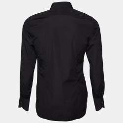 Pre Owned Tom Ford Black Cotton Button Front Shirt S