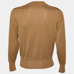 Tom Ford Brown Cotton Knit V Neck Sweater M