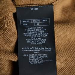 Tom Ford Brown Cotton Knit V Neck Sweater M
