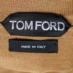Tom Ford Brown Cotton Knit V Neck Sweater M