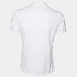 Pre Owned Tom Ford White Cotton Pique Polo T-Shirt S
