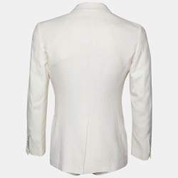 Tom Ford Cream Textured Cotton Blazer S