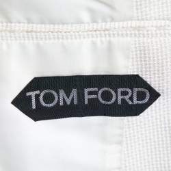 Tom Ford Cream Textured Cotton Blazer S
