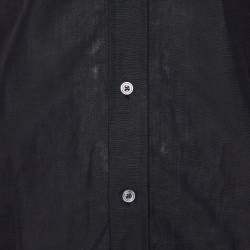 Tom Ford Black Cotton Button Front Shirt S