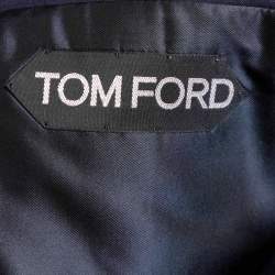 Pre Owned Tom Ford Navy Blue Wool Button Front Blazer M