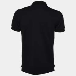 Pre Owned Tom Ford Black Cotton Pique Polo T-Shirt M