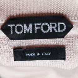 Pre Owned Tom Ford Pink Cashmere & Silk V-Neck Sweater L