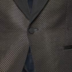 Pre Owned Tom Ford Black Brocade Cotton & Silk Blazer S
