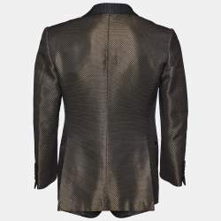 Tom Ford Black Brocade Cotton Silk Blazer S Tom Ford TLC