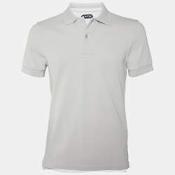 Pre Owned Tom Ford Beige Cotton Pique Polo T-Shirt M