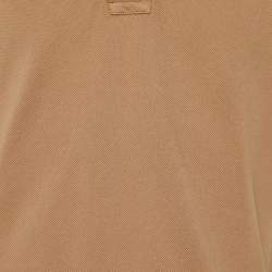 Pre Owned Tom Ford Brown Cotton Pique Polo T-Shirt M