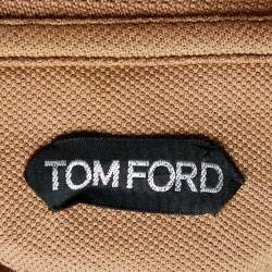 Pre Owned Tom Ford Brown Cotton Pique Polo T-Shirt M