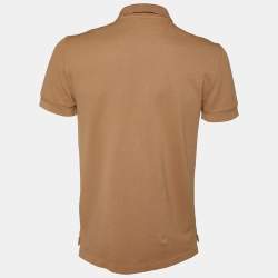 Pre Owned Tom Ford Brown Cotton Pique Polo T-Shirt M