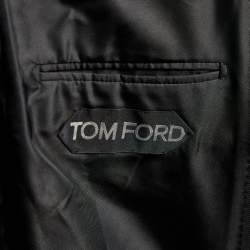 Tom Ford Black Floral Jacquard Button Front Blazer S