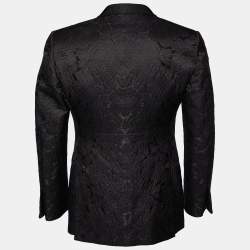 Tom Ford Black Floral Jacquard Button Front Blazer S