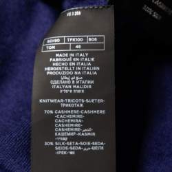 مملوكة مسبقًا Tom Ford Blue Cashmere & Silk V-Neck Sweater L