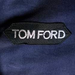 Tom Ford Navy Blue Cotton Button Front Shirt M