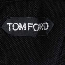 Pre Owned Tom Ford Black Cotton Pique Polo T-Shirt M