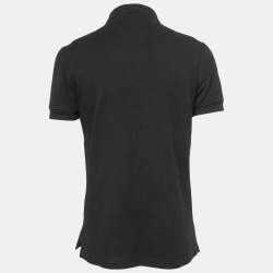Pre Owned Tom Ford Black Cotton Pique Polo T-Shirt M