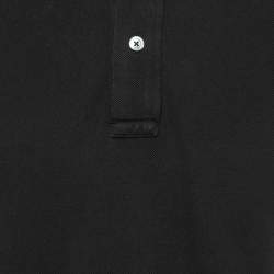 Pre Owned Tom Ford Black Cotton Pique Polo T-Shirt M