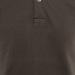 Pre Owned Tom Ford Brown Cotton Pique Polo T-Shirt XL