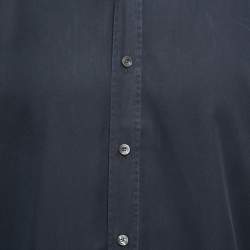 Tom Ford Black Cotton Button Front Shirt XL