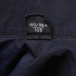 Pre Owned Tom Ford Navy Blue Cotton Button Front Shirt L
