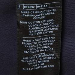 Pre Owned Tom Ford Navy Blue Cotton Button Front Shirt L