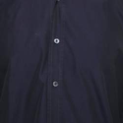 Pre Owned Tom Ford Navy Blue Cotton Button Front Shirt L
