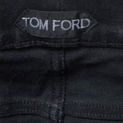 مملوكة مسبقًا Tom Ford Black Denim Buttoned Jeans M Waist 32"