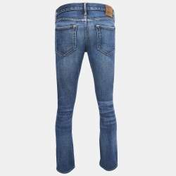 Tom Ford Blue Washed Denim Buttoned Straight Fit Jeans M Waist 33"