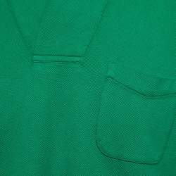 Pre Owned Tom Ford Green Cotton Pique Polo T-Shirt XL
