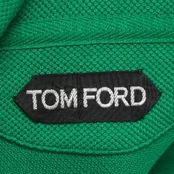 Pre Owned Tom Ford Green Cotton Pique Polo T-Shirt XL