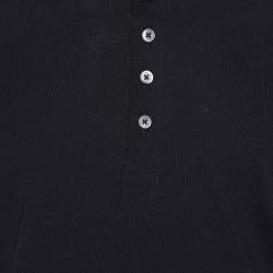 Tom Ford Black Cotton Knit Collarless T-Shirt XXL