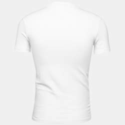 Pre Owned Tom Ford White Cotton V-Neck Short Sleeve T-Shirt S