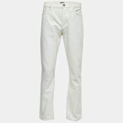 Pre Owned Tom Ford White Denim Buttoned Straight Fit Jeans XXL Waist 38"
