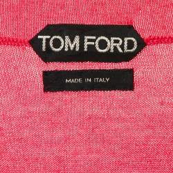 Pre Owned Tom Ford Pink Cashmere & Silk V-Neck Sweater XL