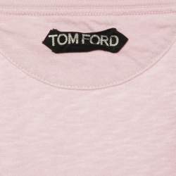 Tom Ford Light Pink Cotton Knit V-Neck T-Shirt XL