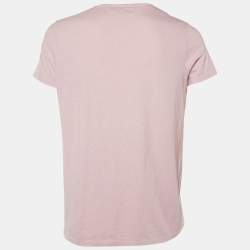 Tom Ford Light Pink Cotton Knit V-Neck T-Shirt XL