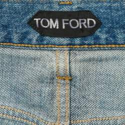 Pre Owned Tom Ford Blue Denim Straight leg Jeans XL