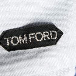 Pre Owned Tom Ford Blue Cotton Button Front Shirt L