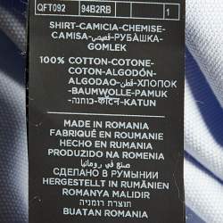 Pre Owned Tom Ford Blue Cotton Button Front Shirt L