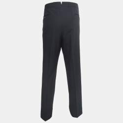 Tom Ford Black Wool Regular Fit Tailored Trousers 3XL