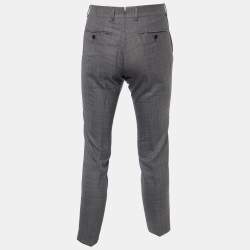 Pre Owned Tom Ford Charcoal Grey Wool & Silk Tailored Pants M