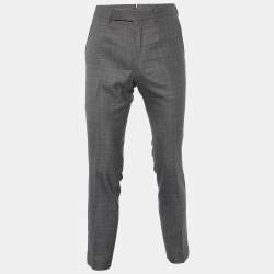 Pre Owned Tom Ford Charcoal Grey Wool & Silk Tailored Pants M