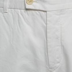 Pre Owned Tom Ford White Cotton Straight Fit Trousers M