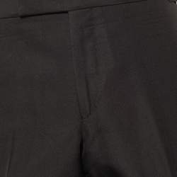 Pre Owned Tom Ford Black Cotton & Wool Regular Fit Trousers M
