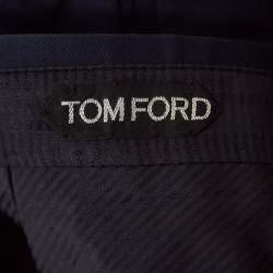 Pre Owned Tom Ford Navy Blue Cotton Regular Fit Pants M